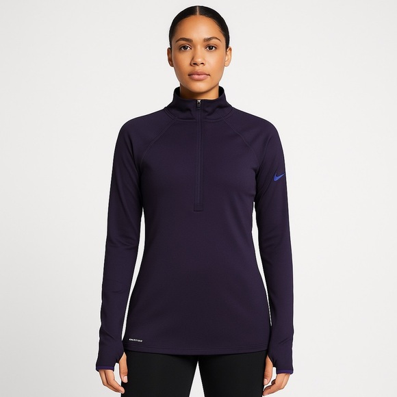 Nike Pro Dri-Fit Purple 1/4 Zip Women's Pullover L - Picture 1 of 13